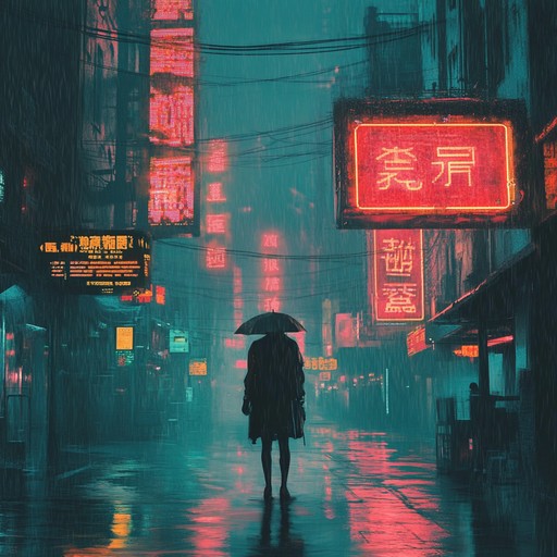 A contemplative instrumental journey blending ambient cyberpunk atmospheres with introspective melodies, evoking the inner workings of a synthetic mind wandering through neon lit cityscapes.