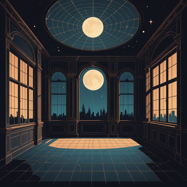 In the heart of an ancient mansion, under the enigmatic glow of the moon, the dusty halls come alive with the spectral sounds of a forgotten waltz. The music box, weathered with time, plays a haunting melody that speaks of ages past and spirits lingering in the dance.