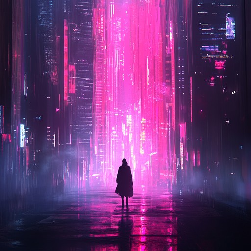 An instrumental track that combines haunting synth melodies with unnerving sound effects, creating a sense of unease and tension reminiscent of wandering alone in a deserted cybercity.