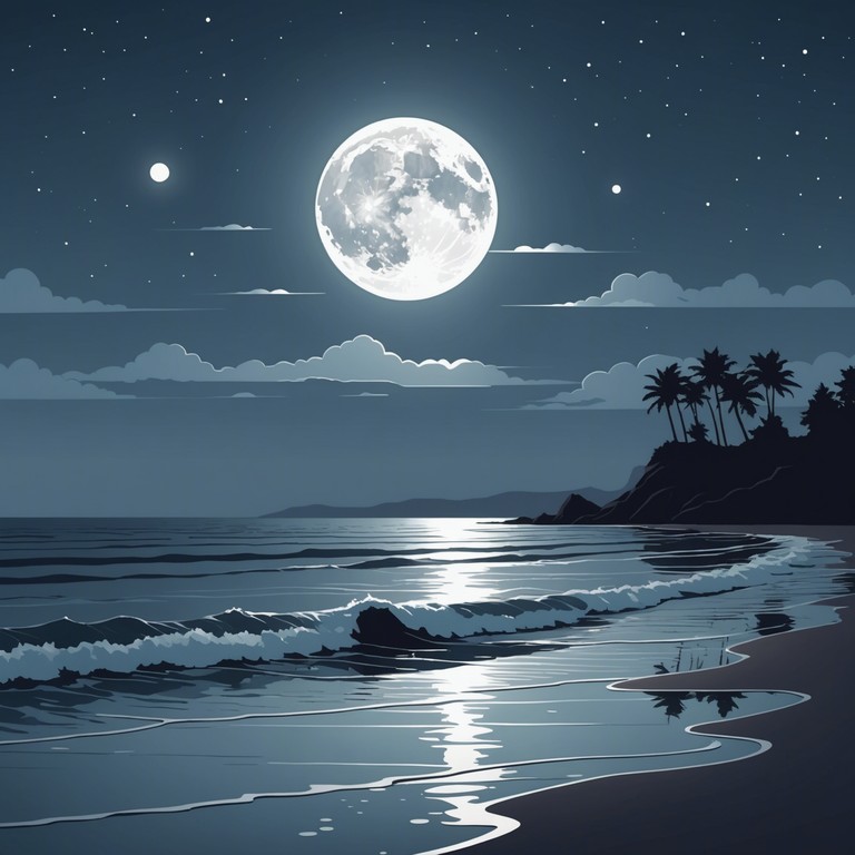 Embrace the calm of the night with this smooth bossa nova tune, ideal for creating a soothing atmosphere with its melodious flute and soft rhythmic undertones, making it perfect for evening relaxation by the seaside.