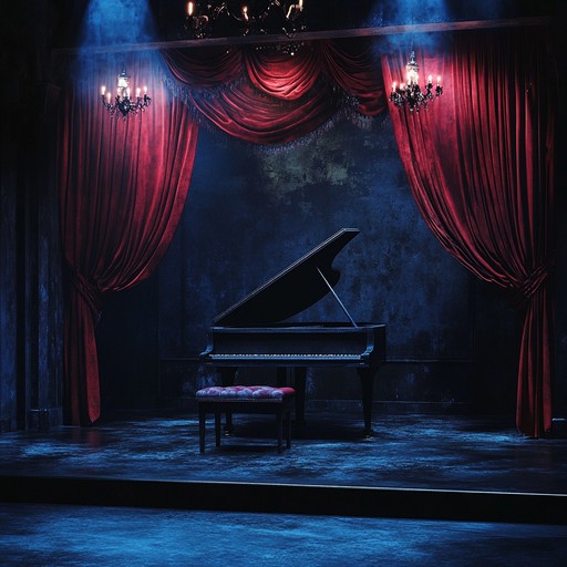 This piece features haunting piano melodies that transport the listener to a shadowy cabaret lounge of yesteryear, imbued with a sense of nostalgia and darkness. The intricate, yet somber, notes weave a melancholic tale under dim candlelight and velvet curtains, painting a sonic picture of mystery and reflection.