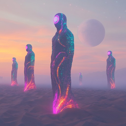 An instrumental future bass composition that weaves hypnotic synth patterns with exotic ancient scales, creating a soundscape that feels both futuristic and timeless, transporting listeners through a sonic journey across a digital desert under starlit skies.