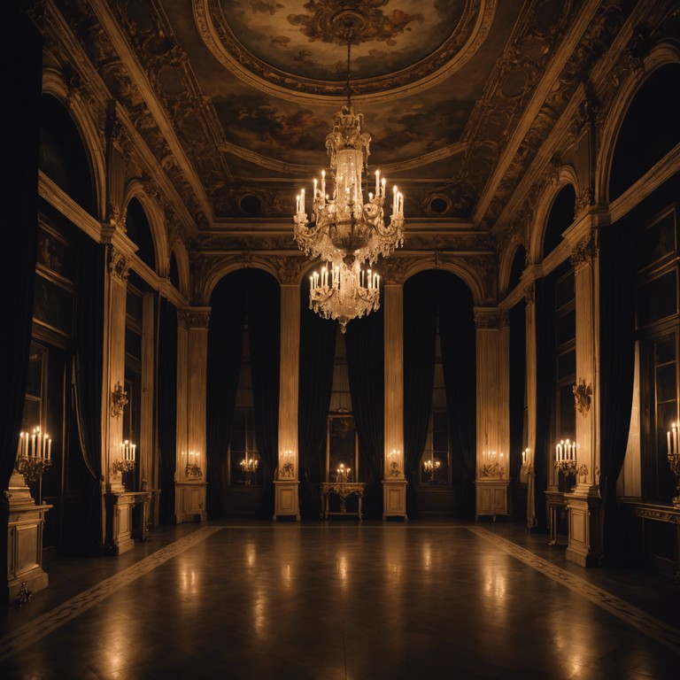 A haunting exploration of dark baroque compositions infused with modern synth undertones to create a deeply emotional soundtrack. Every chord stirs a mysterious aura, perfect for a dimly lit 17th century corridor scene. The music dives deep into the paradoxes of light and shadow, revealing the hidden tensions within the grace of the baroque aesthetic