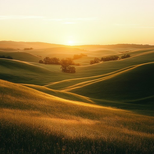 This instrumental piece evokes the calm of an evening on the prairie, where the acoustic guitar carries tender folk melodies through a soothing, natural soundscape, creating a heartwarming atmosphere ideal for relaxation and reflection.