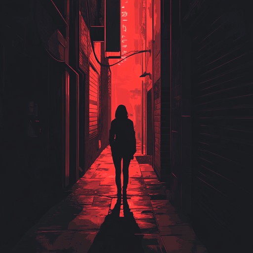 An instrumental electropop track that builds tension with pulsing synths and rhythmic beats, taking the listener on a suspenseful journey through the heart of a futuristic cityscape during a restless night.