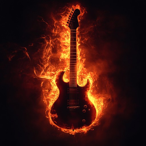 Feel the intensity of electrifying guitar riffs that ignite an unstoppable inner fire. This instrumental hard rock track pulsates with powerful rhythms, encapsulating the essence of courage and resilience as it drives through barriers with unrelenting force.