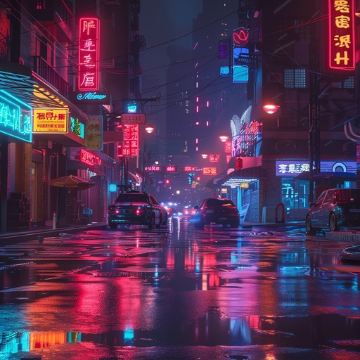 Experience the energy of a neon lit urban landscape, with funky beats and smooth electric guitar rhythms guiding you through a captivating nightscape.