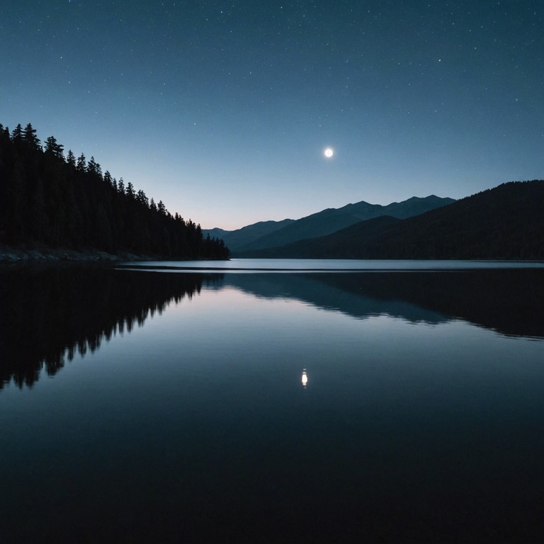 In this alternative interpretation, a viola resonates deeply, creating echoes that ripple across a moonlit lake, evoking a profound sense of peace and mystery. This rendition leans more into the serene and tranquil aspects of the night, where each note reflects the moon’s glow on the water's surface.