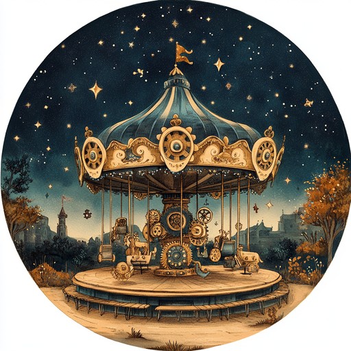 An instrumental piece that combines whimsical melodies and waltz rhythms to depict the enchanting movements of a magical clockwork mechanism in a fantastical realm.