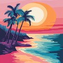 groovy instrumental reggae evoking tropical island sunsets