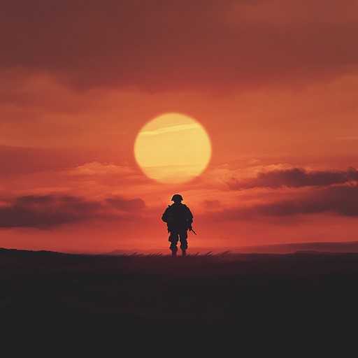 This instrumental piece captures the essence of a soldier far from home, marching under starry skies, haunted by memories of family and the peaceful life left behind. The steady rhythm of drums echoes the march while a poignant melody reflects deep yearning and solitude felt on the battlefield.