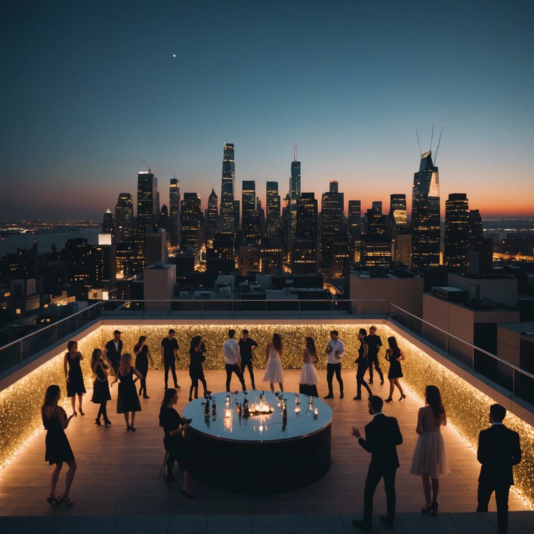 Inspired by the allure of a cosmopolitan nightlife and the secretive charm of masked dances, the elegance of the piano intertwines with mambo beats to create a backdrop for evening gowns and sharp suits under the city lights.