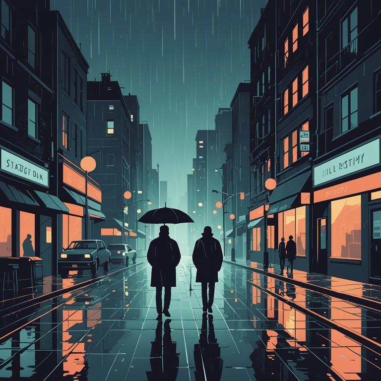 This track encapsulates the essence of solitude in bustling city life, where haunting synth lines blend with deep, reflective undertones to create a poignant auditory experience. The song is carried by a sweeping synthesizer that mimics the sound of echoing footsteps on wet pavement, offering a sense of both alienation and introspection.