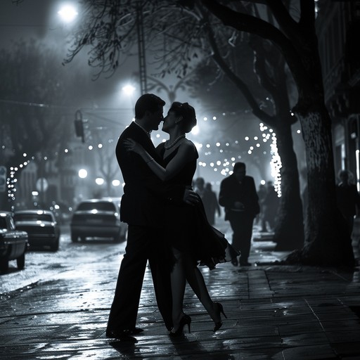 This instrumental tango piece transports the listener to the streets of buenos aires on a warm summer night. The song features a seductive interplay between the bandoneon and violin, creating a sensual and intimate atmosphere. The rhythmic pulse of the piano and double bass drives the song forward, while the occasional flourish from the guitar adds a touch of flair. As the song progresses, the intensity builds, with the instruments engaging in a passionate dance that mirrors the movements of the tango dancers.