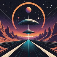 exploring deep space through vibrant rock tunes