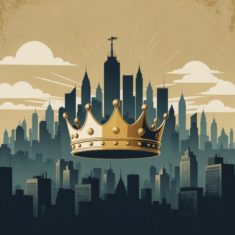 A blend of hip hop rhythms with orchestral grandeur creating a royal and majestic soundscape. Elements of classical music elegantly interwoven with modern beats convey a narrative of power and refinement. This track is both a nod to the opulence of the past and the vibrant energy of urban culture.