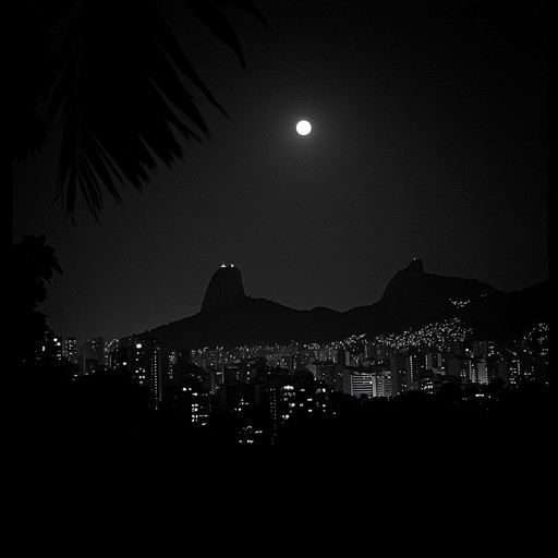 A track merging smooth bossa nova rhythms with a menacing tone, reflecting the eerie atmosphere of rio after dark.