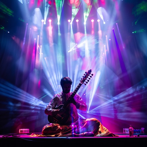 This track combines the intricate melodies of traditional indian raga with the driving rhythms and electrifying energy of classic rock. The fusion of sitar and electric guitar creates a compelling soundscape, perfect for invigorating and captivating listeners. Prepare to be transported on a dynamic musical journey blending east and west.