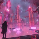 futuristic synth melodies creating thrilling and dynamic cityscape