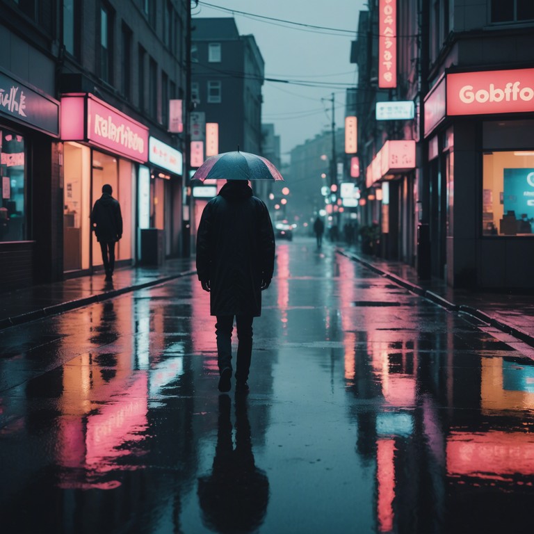 An alternative description focusing on the synesthetic experience of color and sound during a midnight urban exploration; the electric piano plays a pivotal role, blending perfectly with the otherworldly atmosphere of the city by night.