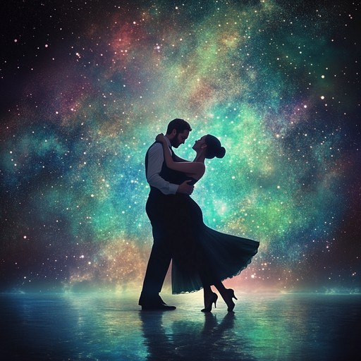 Feel the intensity of dramatic tango rhythms clashing with pulsating electronic beats, pushing dancers to their limits in a battle for cosmic supremacy. The track's dynamic energy is marked by powerful crescendos and deep bass lines.