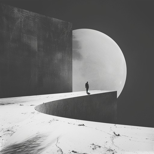 This atmospheric composition features long, sustained synth pads that slowly evolve and morph over time, creating a sense of weightlessness and tranquility. The sparse arrangement leaves plenty of space for the listener's mind to wander, evoking images of vast, empty landscapes and distant horizons.