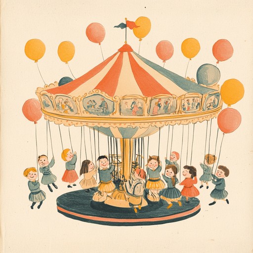 An upbeat instrumental piece that combines lively ragtime rhythms with the nostalgic sounds of vintage instruments, creating a whimsical journey back in time to early 20th century amusement parks and cheerful gatherings.