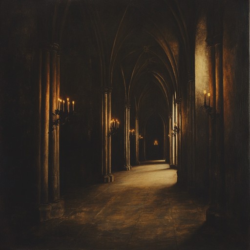 This instrumental track creates a tense atmosphere by blending haunting melodies with dark gothic tones. Echoing pipe organ and deep bass lines evoke the feeling of walking through eerie, ancient corridors. Percussive elements mimic distant footsteps, enhancing the sense of unease. The song builds gradually, intensifying the suspense and enveloping the listener in a shadowy soundscape.