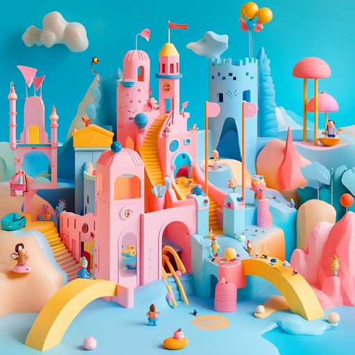 An uplifting and whimsical tune filled with bouncy toy sounds and lighthearted melodies that transport listeners into a happy and playful toyland adventure