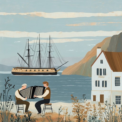 A flowing, melancholic jazz piece that reflects on the russian navy's brave tales. Using an accordion to weave traditional elements with smooth jazz, the song creates an evocative soundscape that conveys majesty and serenity, reminiscent of historical naval adventures.