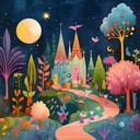 magical forest with whimsical, playful instrumental melodies.