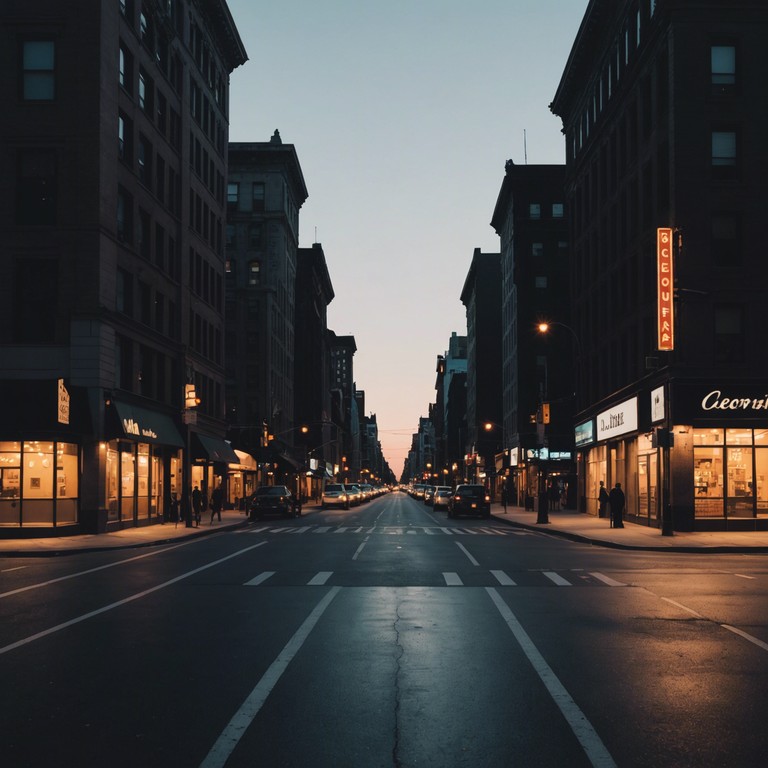 Imagine yourself wandering the still sidewalks of a theatre district, the performances done for the night and only the soft hum of the city around you. The music represents every gentle footprint, every soft exhale, and the timeless dance between shadow and light in the urbanscape.