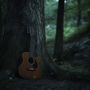 a soft melody echoing through a dark, tranquil forest