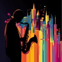 an upbeat lounge tune blending saxophone with electronic beats