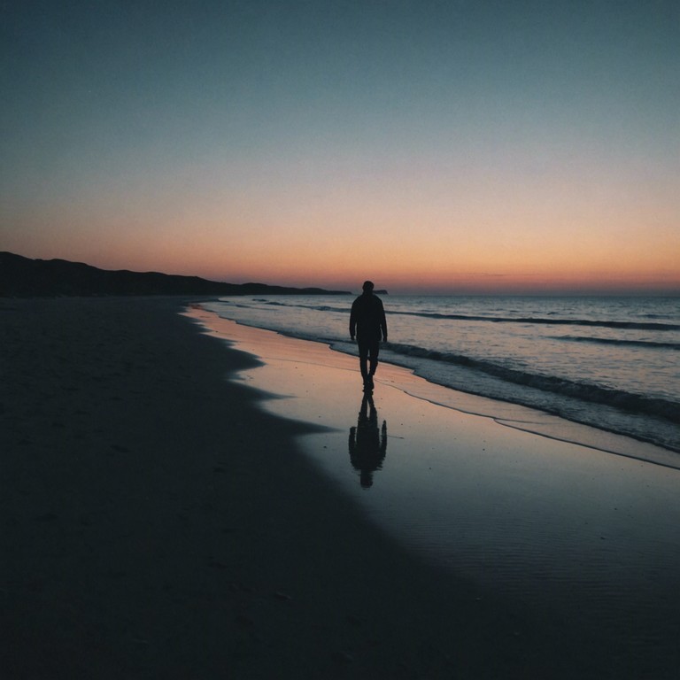 Imagine a scene where the night softly envelops the shore, a lone figure dances to reggaeton rhythms, swaying solo amongst silhouettes of absent companions. The track explores the paradox of communal solitude and emotional introspection through the blend of vibrant beach party beats and the introspective undertones of the bass.