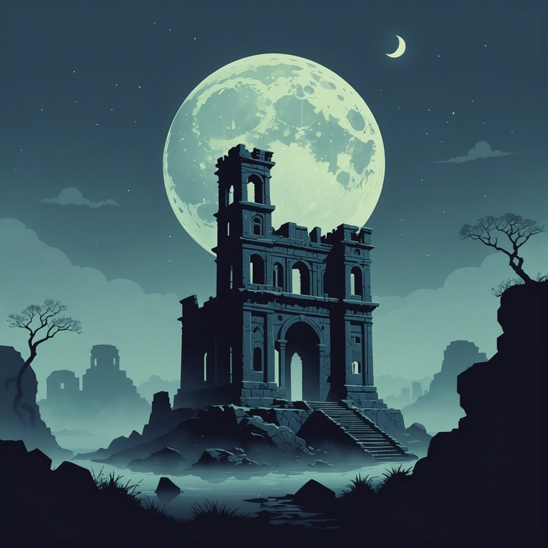 In this track, the deep, brooding sounds of a symphony orchestra create an unsettling yet undeniably captivating atmosphere. Layers of string instruments weave together, building a complex tapestry of sound that evokes a sense of ancient mysteries and ghostly whispers in the dark. The piece progresses through waves of emotional intensity, drawing the listener into a world both somber and sublime.