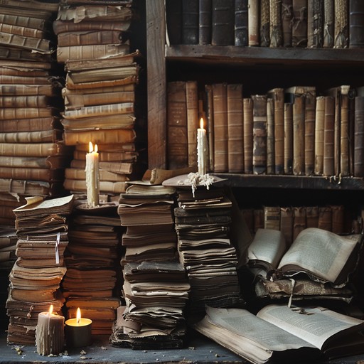 Utilizing the harpsichord's classical resonance, this composition delves deep into a fantastical exploration, conjuring images of candle lit libraries filled with leather bound tomes and whispered secrets of old.