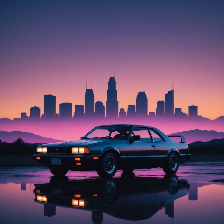 Imagine driving through a shimmering digital landscape, under a sky streaked with vibrant dusk hues. The energy of the city pulses in the distance, but here, in your car, you're surfing the calm waves of an electric ocean. The music is an audacious blend of lush synthesizer sounds that evoke both nostalgia and a sense of the future, perfect for night drives and reflective evening moments.