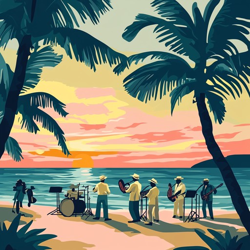 An instrumental mambo track that infuses classic latin rhythms with a contemporary twist, creating a joyful and heartwarming vibe reminiscent of a tropical beach. The bongo drums and brass section interplay seamlessly, offering an uplifting and carefree musical journey for listeners.