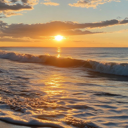 Experience a tranquil evening surf with chillwave synths generating a serene, oceanic atmosphere. Perfect for a calming, dreamy escape