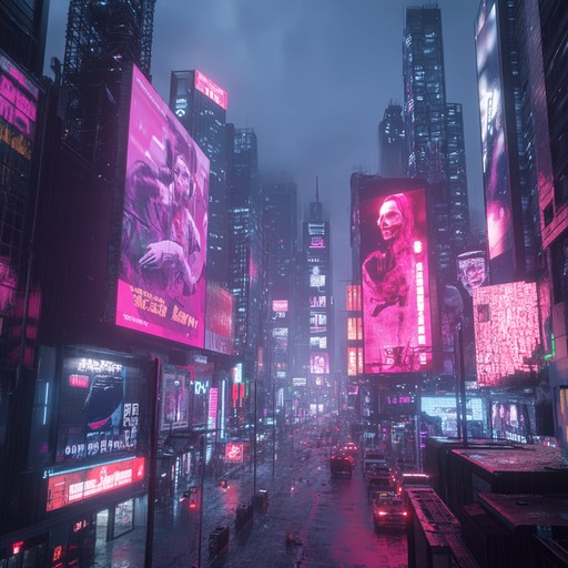 Gritty, driving beats blend with futuristic synths to create an anthem for the cyberpunk underworld. Raw textures and snarling bass lines underscore the feeling of rebellion in a dystopian world, capturing the spirit of defiance against oppressive systems.