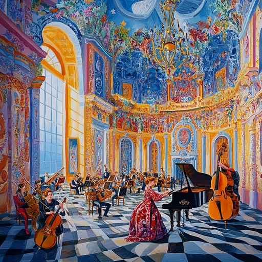 An energetic and joyful symphony that captures the essence of the baroque period. Featuring virtuoso harpsichord and complemented by strings and woodwinds, it evokes the grandeur and celebration of 18th century european courts. Perfect for uplifting moods and grand events.