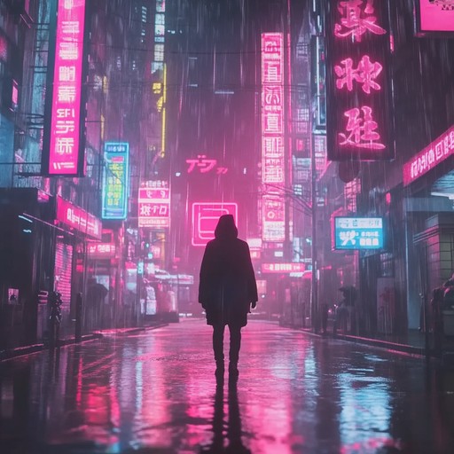 A soulful instrumental track that captures the loneliness and hope within a futuristic city, blending ethereal synths with gentle electric guitar melodies to evoke deep emotions.