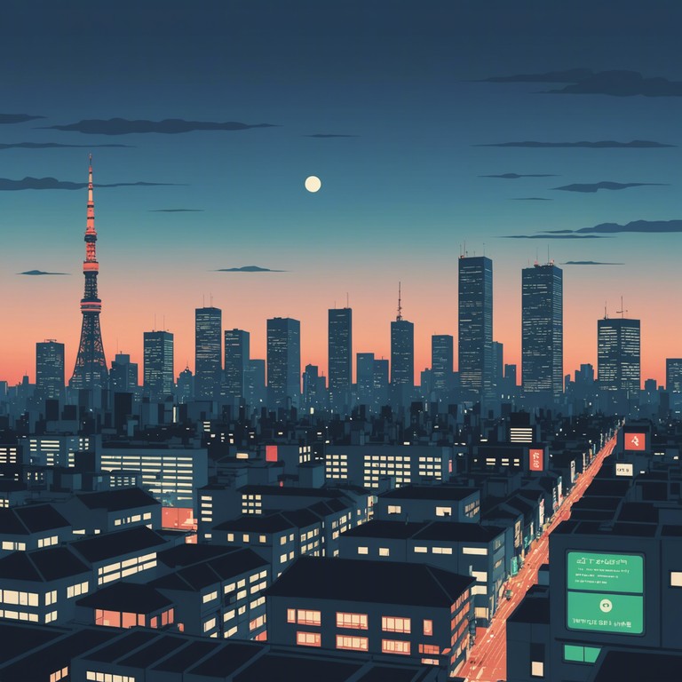 A joyful and optimistic instrumental echoing the rhythmic pulse of tokyo's day to day life, mixed with the aspirations of its people, symbolizing rising above the urban landscape towards one's dreams.