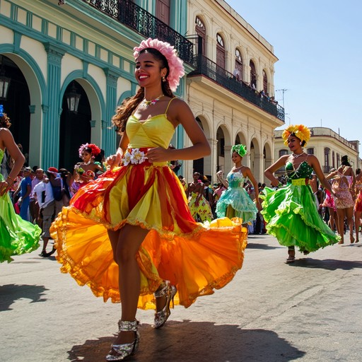 This track embodies the vibrant energy of havana's lively streets during a festive evening, filled with the passionate rhythms of salsa dancing. The music features a complex interplay of rhythms that echo the heartbeat of the city’s culture, infused with modern twists that speak to the soul of the listener. It invites you to close your eyes and let the energy of the music transport you to a bustling street corner in havana, surrounded by dancers and the night's warm embrace.