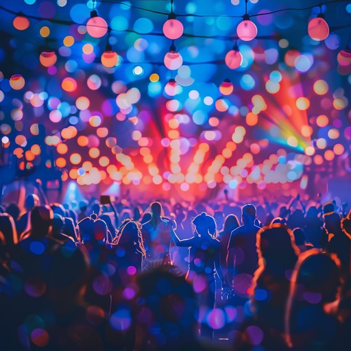 Experience euphoric sunlight through uplifting dance vibes, featuring bright electronic beats and lively rhythmic patterns, ideal for joyful moments and energetic celebrations