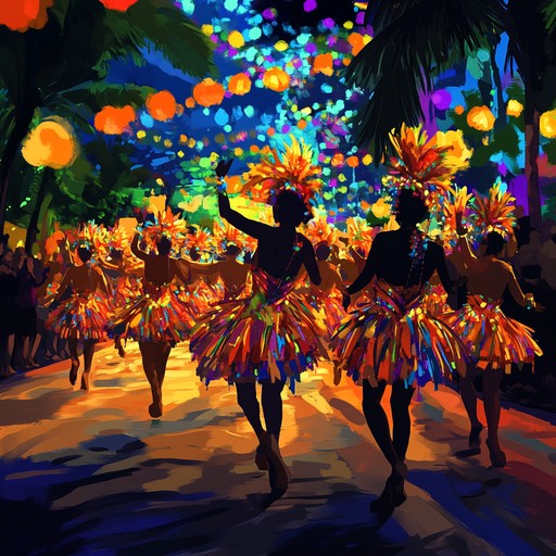 An instrumental samba piece that captures the thrilling energy of a midnight carnival in rio de janeiro, with pulsating rhythms and vibrant melodies that evoke dancing crowds and festive celebrations.