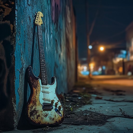 This track evokes the chilling yet beautifully eerie atmosphere of exploring a ghostly abandoned cityscape by night, where every note on the electric guitar echoes the disquiet of forgotten souls.