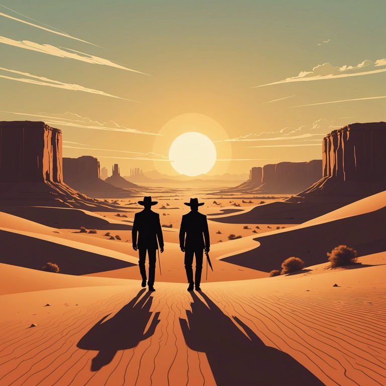 This track blends traditional western motifs with a confident, contemporary beat, evoking scenes of vast deserts and tense duels under the high noon sun. Acoustic guitar brings a warm, familiar western feel, while modern rhythm sections introduce an energetic contemporary twist, perfect for a new age cowboy adventure.