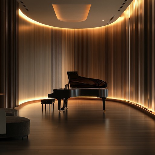 An instrumental piece featuring gentle piano tunes that evoke reflection in a serene torch lounge atmosphere